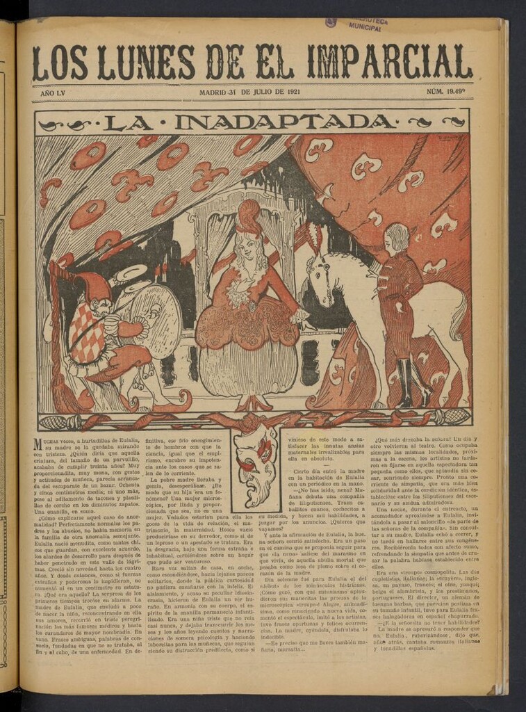 Miniatura de Los Lunes del Imparcial del 31 de julio de 1921, nº 19.498
