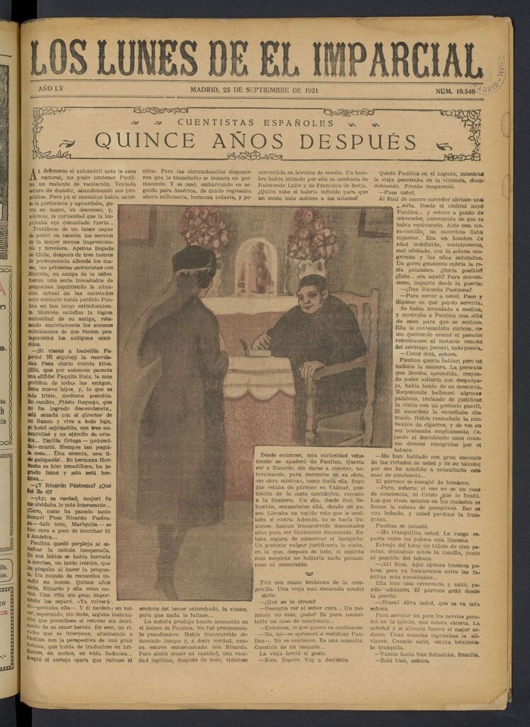 Miniatura de Los Lunes del Imparcial del 25 de septiembre de 1921, nº 19.546