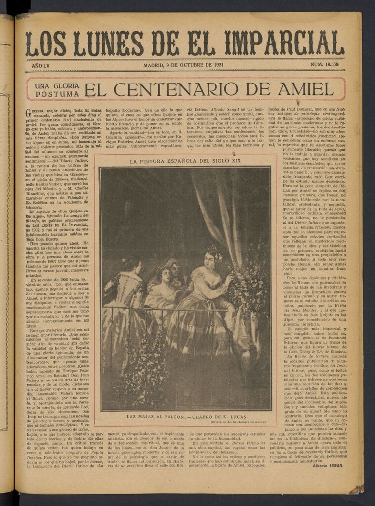 Miniatura de Los Lunes del Imparcial del 9 de octubre de 1921, nº 19.558