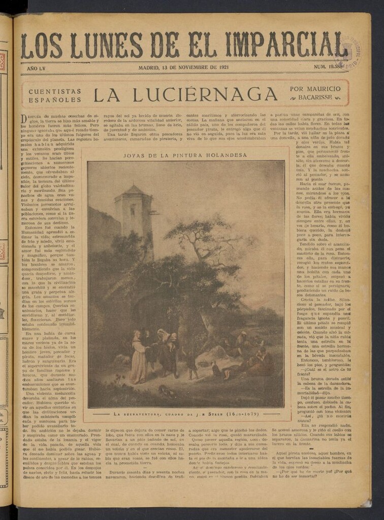 Miniatura de Los Lunes del Imparcial del 13 de noviembre de 1921, nº 19.588