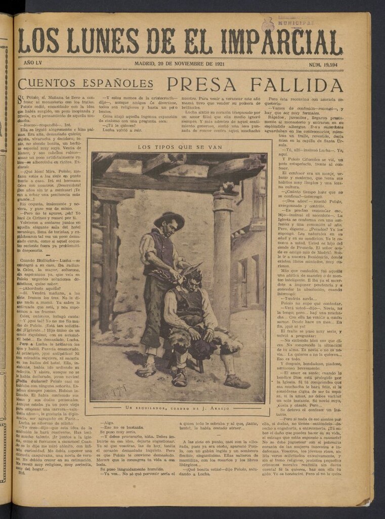 Miniatura de Los Lunes del Imparcial del 20 de noviembre de 1921, nº 19.594