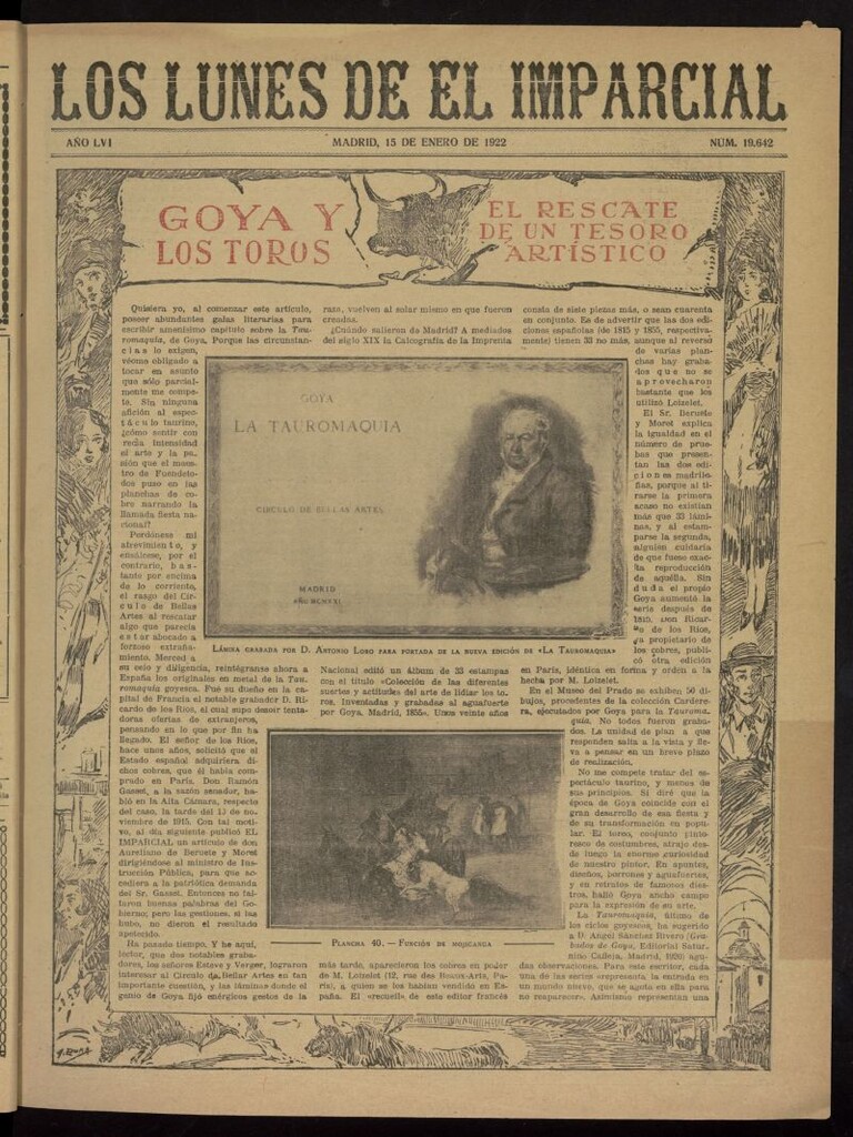 Miniatura de Los Lunes del Imparcial del 15 de enero de 1922, nº 19.642