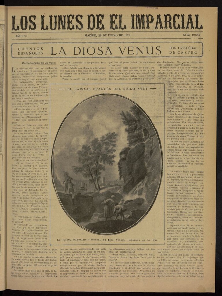 Miniatura de Los Lunes del Imparcial del 29 de enero de 1922, nº 19.654