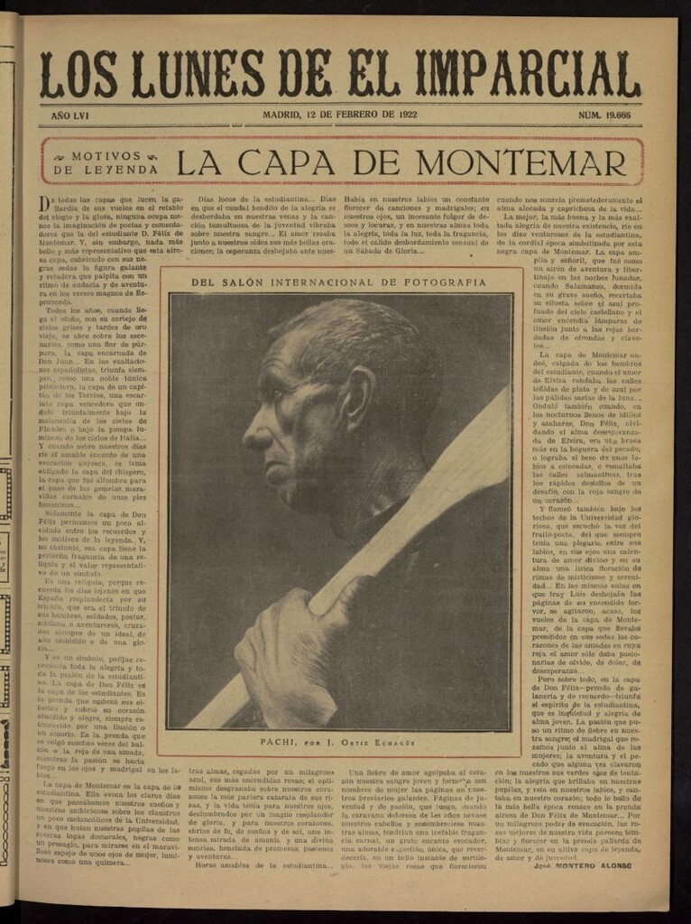 Miniatura de Los Lunes del Imparcial del 12 de febrero de 1922, nº 19.666
