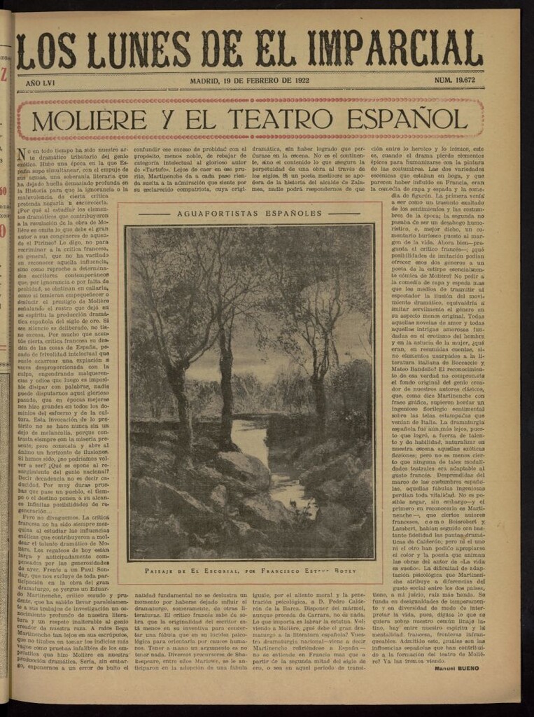 Miniatura de Los Lunes del Imparcial del 19 de febrero de 1922, nº 19.672