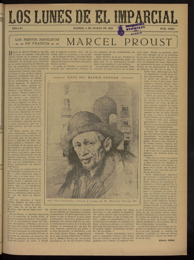 Miniatura de Los Lunes del Imparcial del 5 de marzo de 1922, nº 19.684