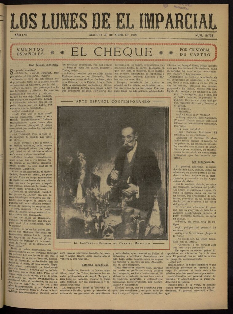 Miniatura de Los Lunes del Imparcial del 30 de abril de 1922, nº 19.732