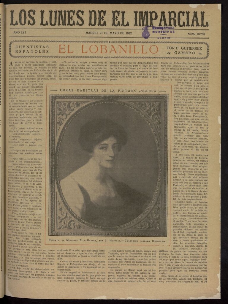 Miniatura de Los Lunes del Imparcial del 21 de mayo de 1922, nº 19.750