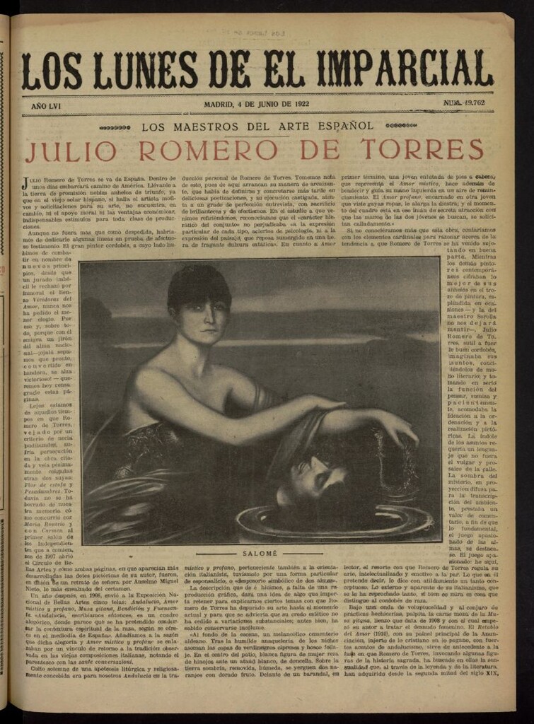 Miniatura de Los Lunes del Imparcial del 4 de junio de 1922, nº 19.762