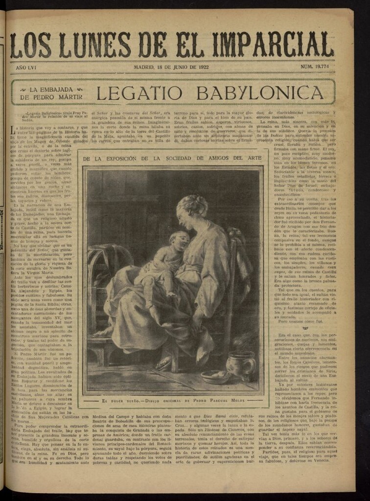 Miniatura de Los Lunes del Imparcial del 18 de junio de 1922, nº 19.774