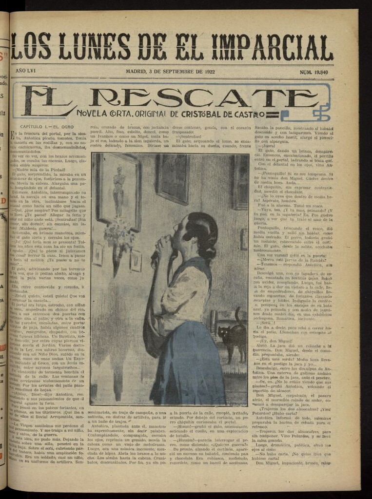 Miniatura de Los Lunes del Imparcial del 3 de septiembre de 1922, nº 19.840