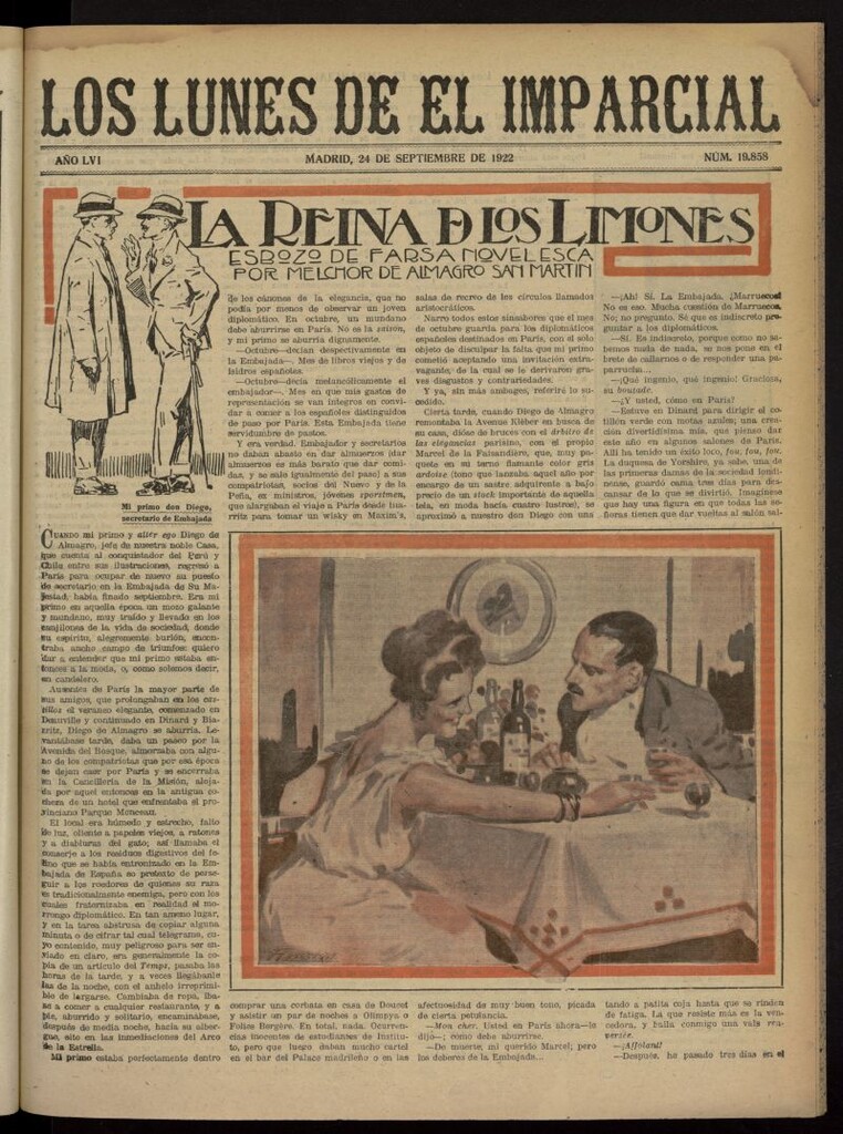 Miniatura de Los Lunes del Imparcial del 24 de septiembre de 1922, nº 19.858