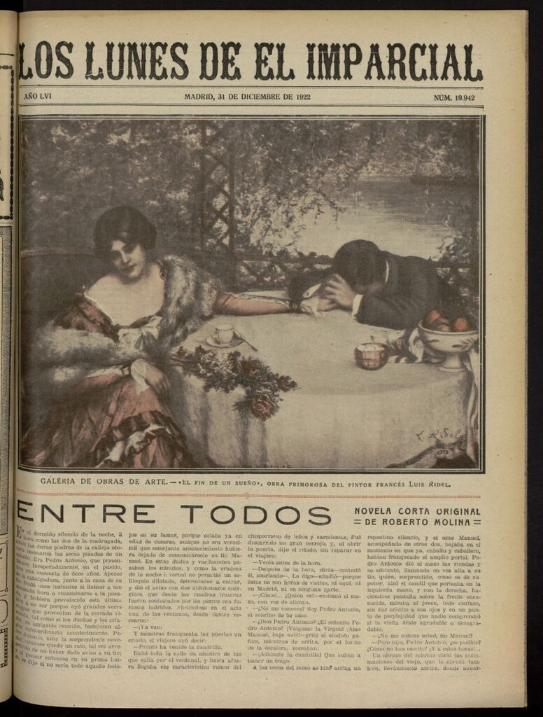 Miniatura de Los Lunes del Imparcial del 31 de diciembre de 1922, nº 19.942