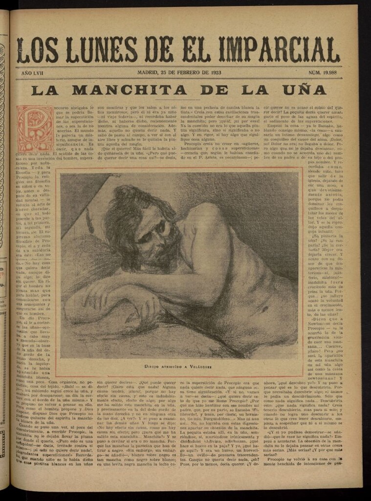 Miniatura de Los Lunes del Imparcial del 25 de febrero de 1923, nº 19.988