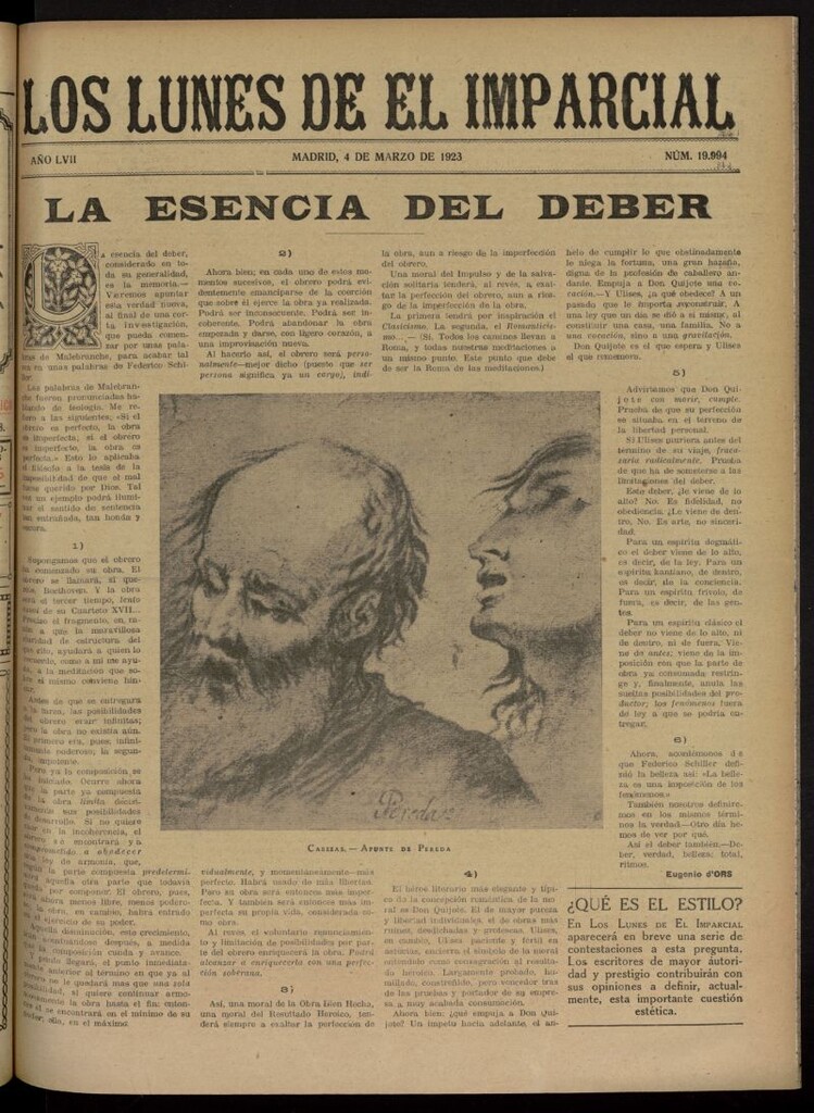 Miniatura de Los Lunes del Imparcial del 4 de marzo de 1923, nº 19.994