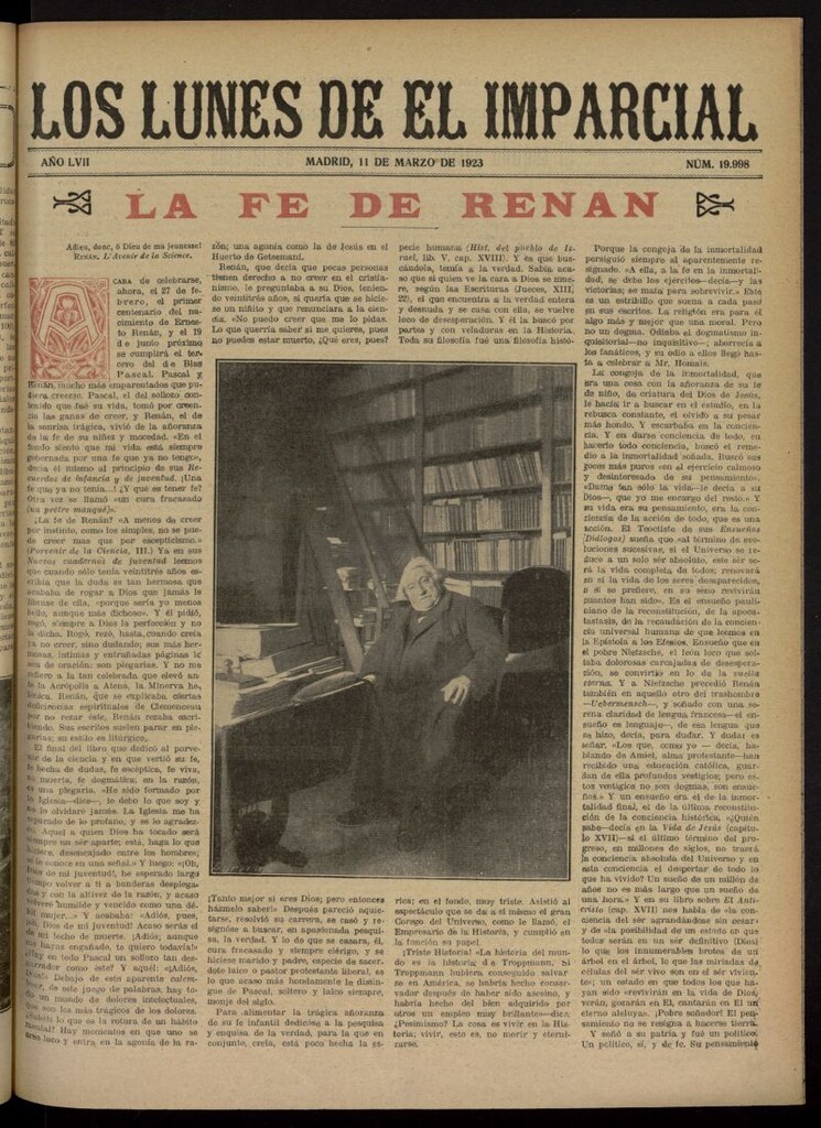 Miniatura de Los Lunes del Imparcial del 11 de marzo de 1923, nº 19.998