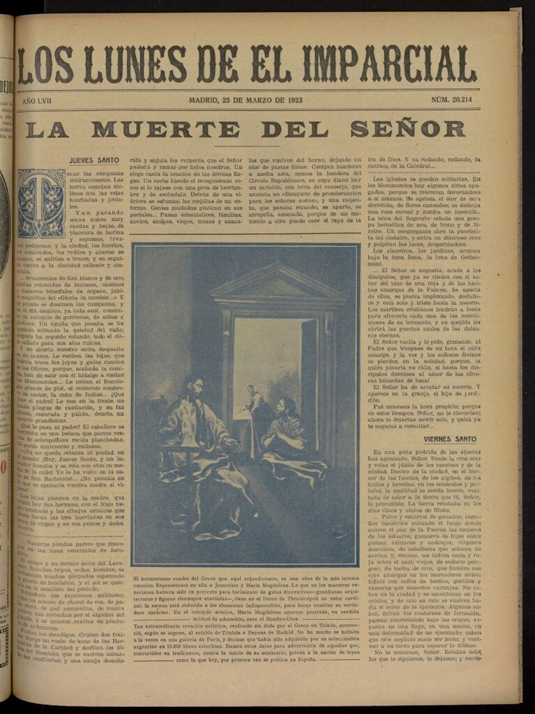 Miniatura de Los Lunes del Imparcial del 25 de marzo de 1923, nº 20.214