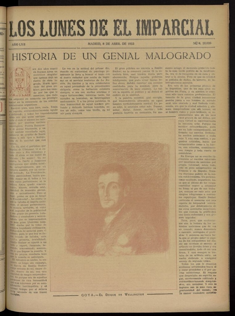 Miniatura de Los Lunes del Imparcial del 8 de abril de 1923, nº 20.026