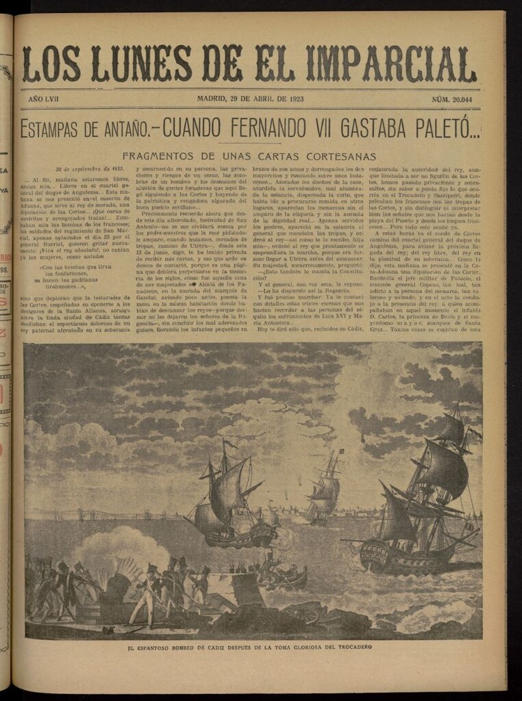 Miniatura de Los Lunes del Imparcial del 29 de abril de 1923, nº 20.044