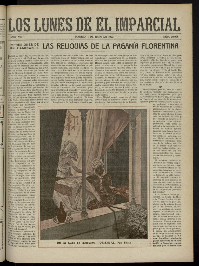 Miniatura de Los Lunes del Imparcial del 1 de julio de 1923, nº 20.098