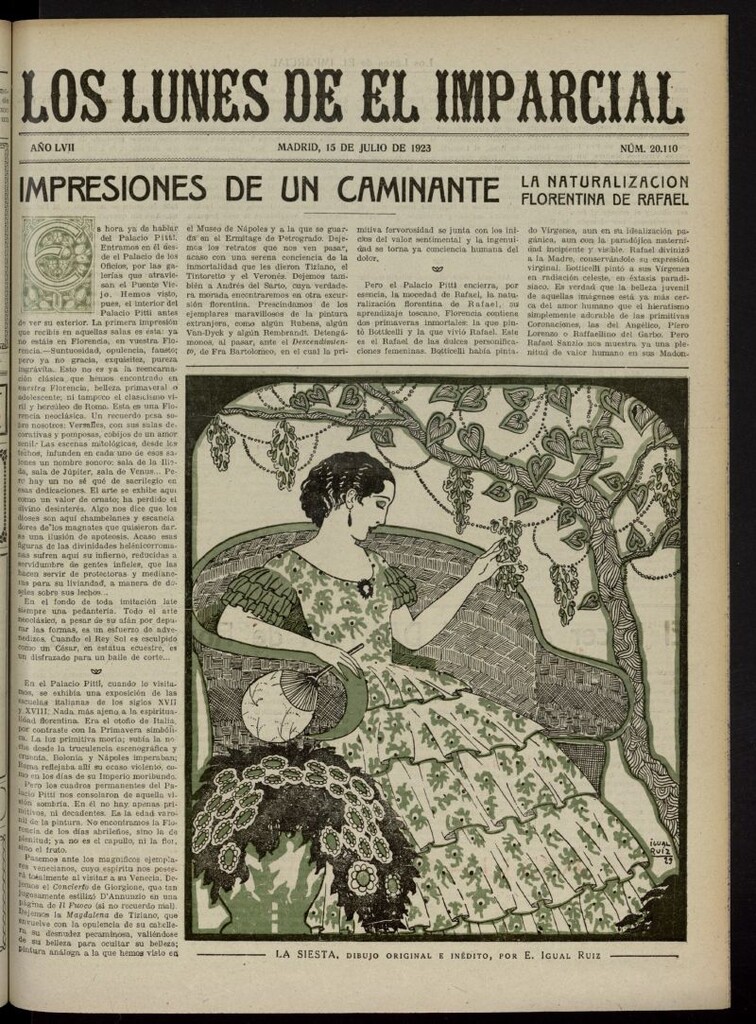 Miniatura de Los Lunes del Imparcial del 15 de julio de 1923, nº 20.110