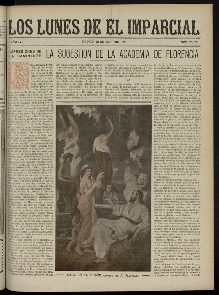 Miniatura de Los Lunes del Imparcial del 29 de julio de 1923, nº 20.122