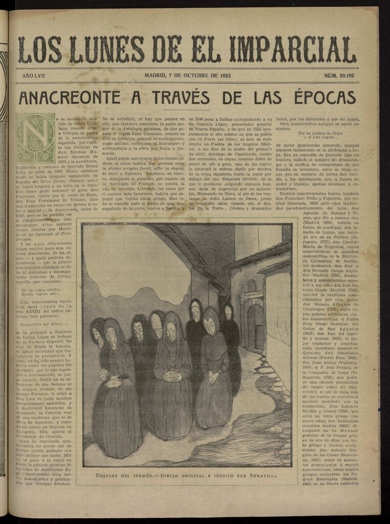 Miniatura de Los Lunes del Imparcial del 7 de octubre de 1923, nº 20.182
