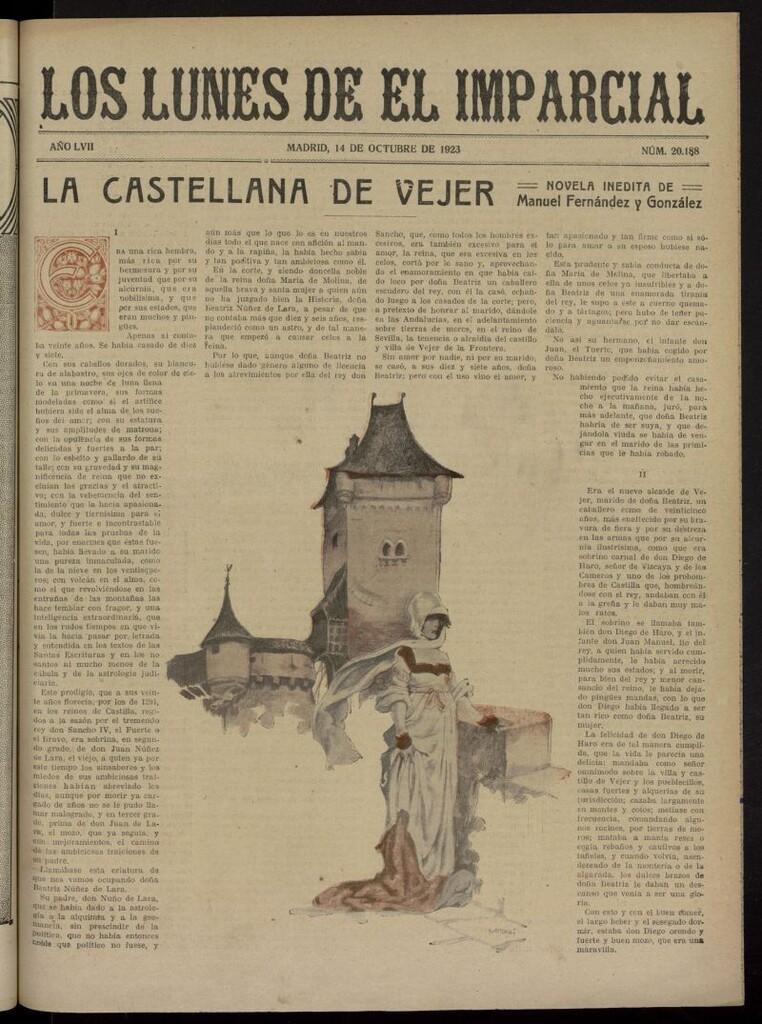 Miniatura de Los Lunes del Imparcial del 14 de octubre de 1923, nº 20.188