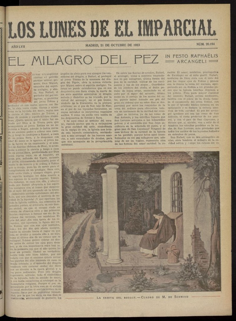 Miniatura de Los Lunes del Imparcial del 21 de octubre de 1923, nº 20.194