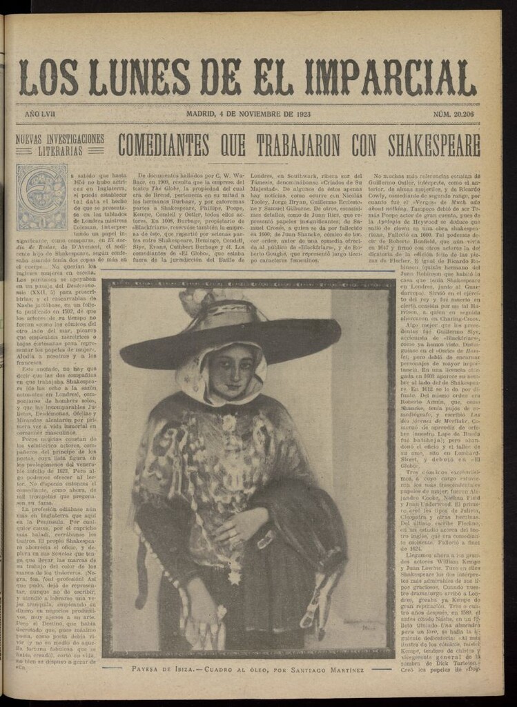 Miniatura de Los Lunes del Imparcial del 4 de noviembre de 1923, nº 20.206