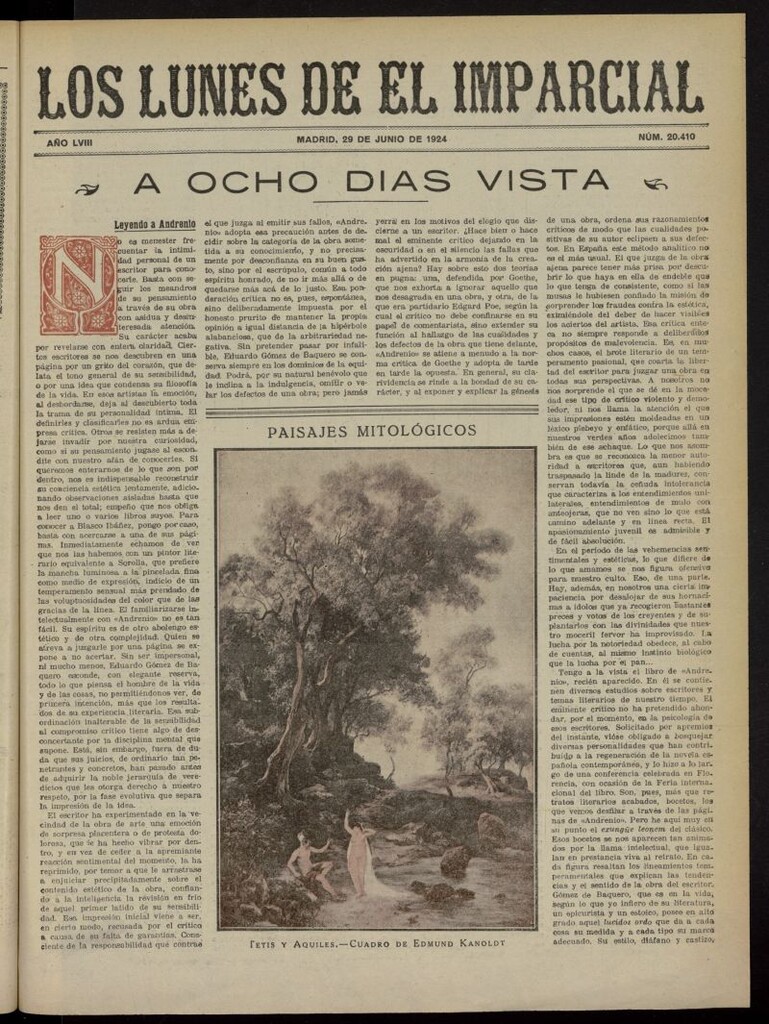 Miniatura de Los Lunes del Imparcial del 29 de junio de 1924, nº 20.410