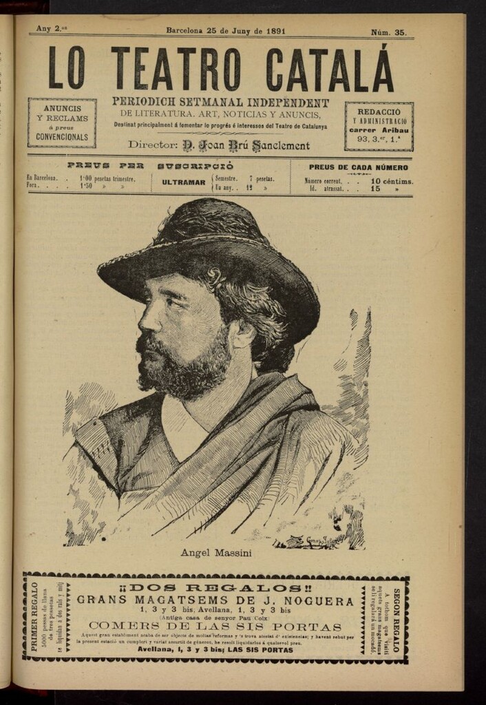 Miniatura de Lo Teatro Catalá del 25 de junio de 1891, nº 35