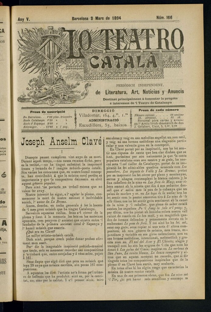 Miniatura de Lo Teatro Catalá del 3 de mars de 1894