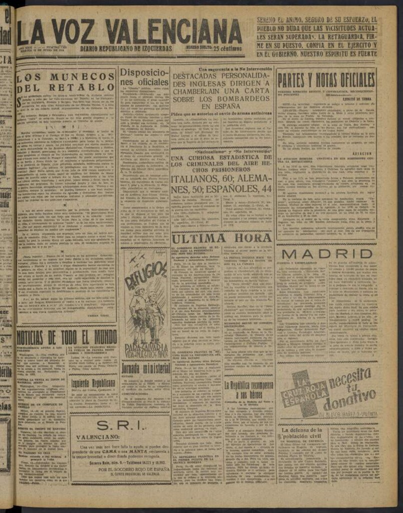 Miniatura de La Voz Valenciana del 14 de junio de 1938