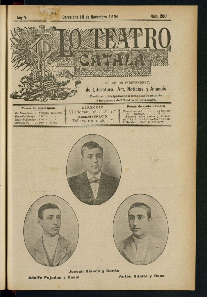 Miniatura de Lo Teatro Catalá del 10 de novembre de 1894