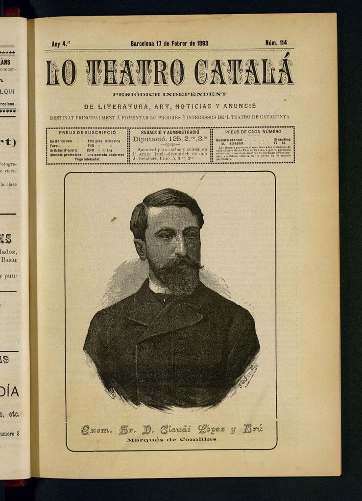 Miniatura de Lo Teatro Catalá  del 17 de febrer de 1893