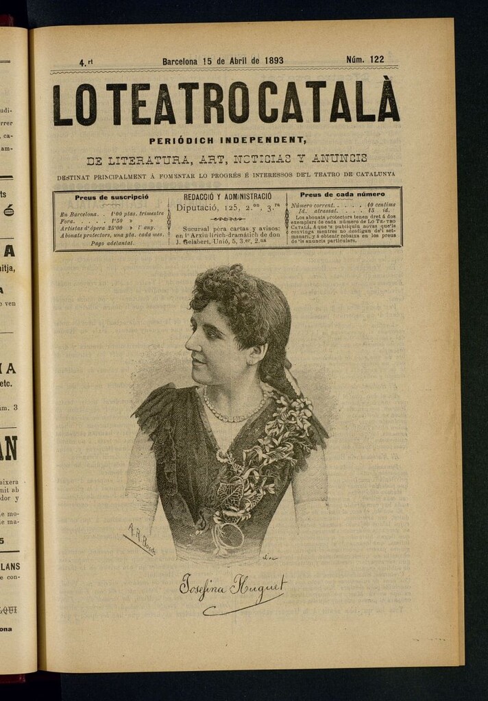 Miniatura de Lo Teatro Catalá  del 15 de abril de 1893