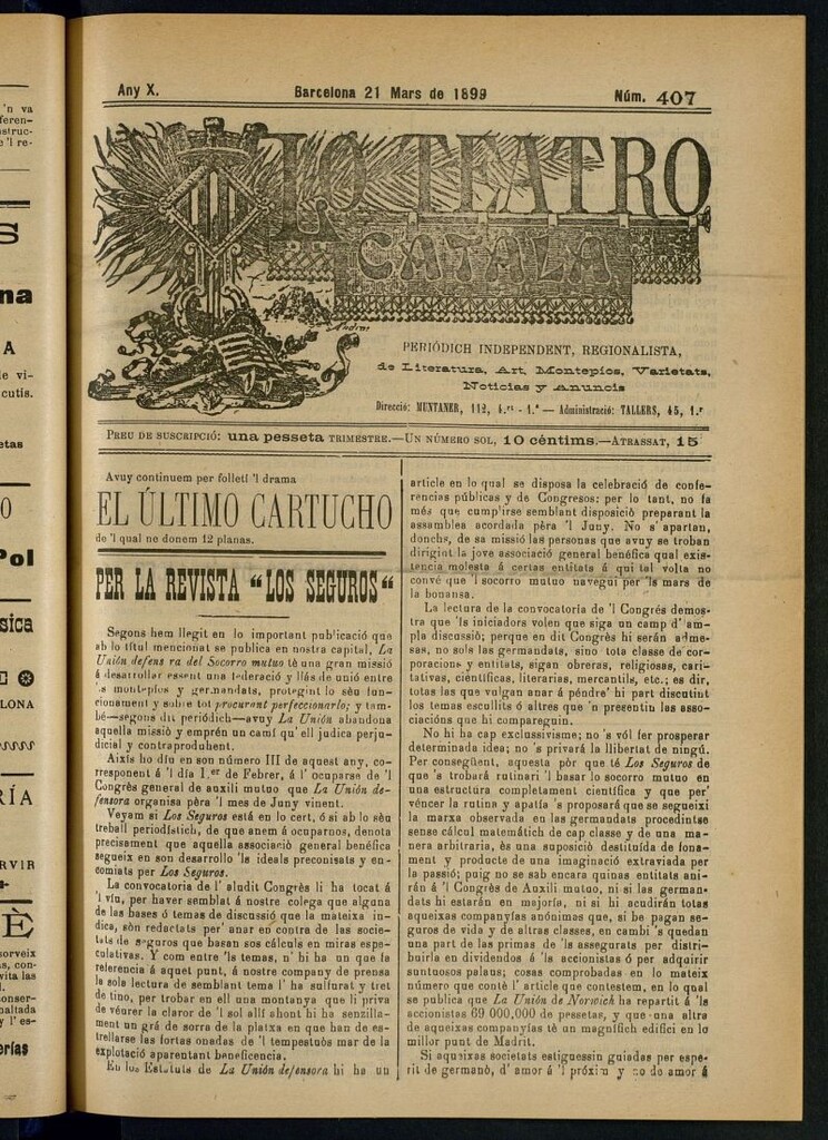 Miniatura de Lo Teatro Catalá del 21 de mars de 1899