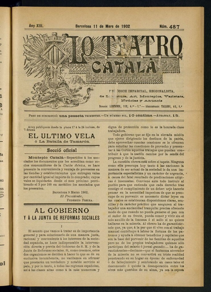 Miniatura de Lo Teatro Catalá del 11 de mars de 1902