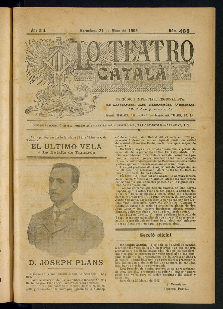 Miniatura de Lo Teatro Catalá del 21 de mars de 1902