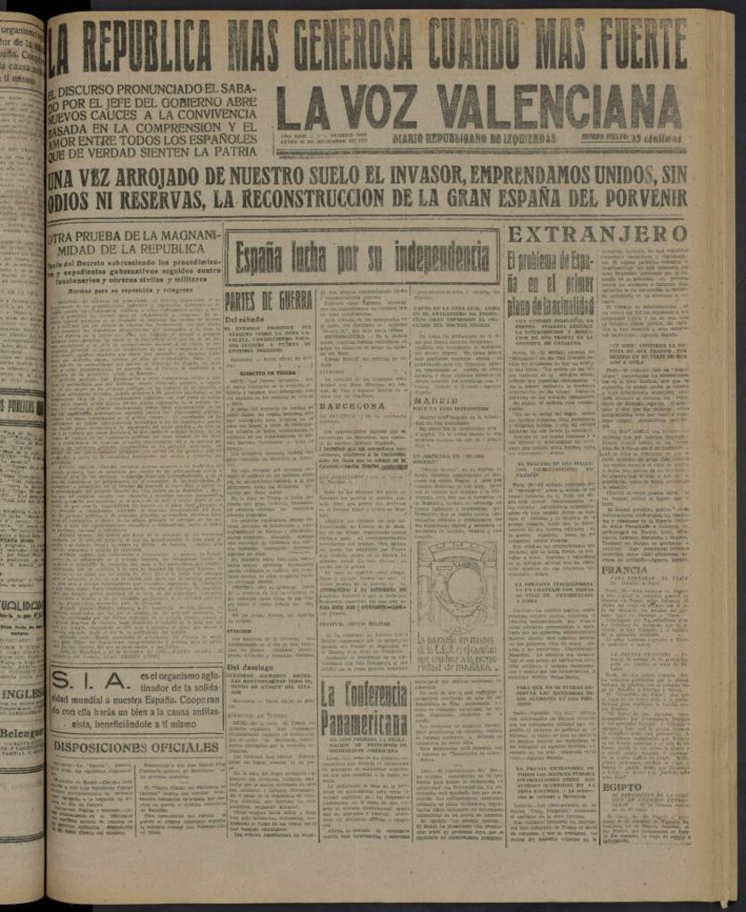 Miniatura de La Voz Valenciana del 26 de diciembre de 1938