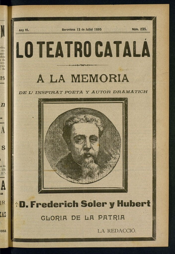 Miniatura de Lo Teatro Catalá del 13 de juliol de 1895