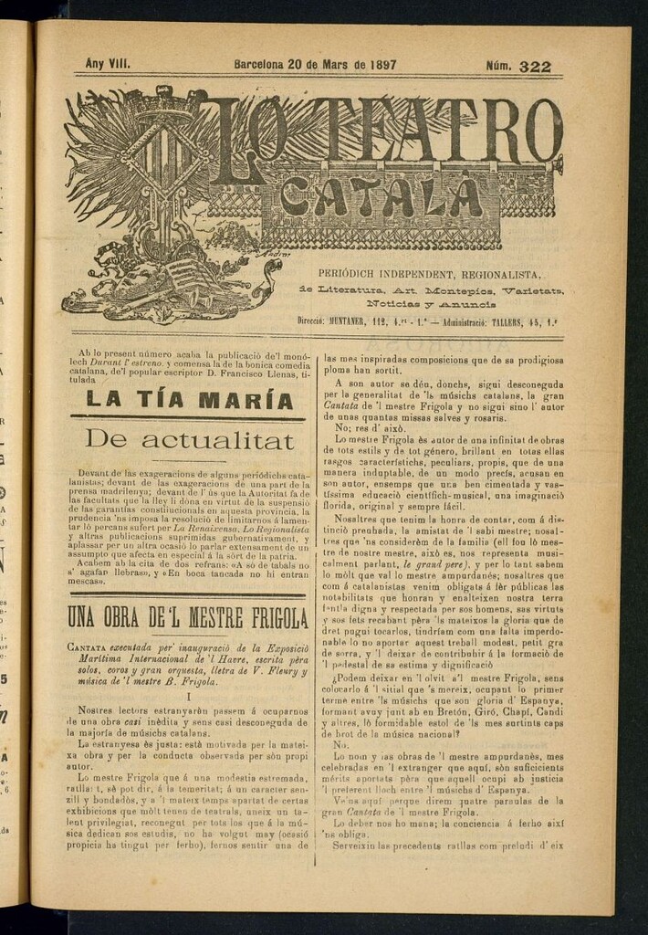 Miniatura de Lo Teatro Catalá del 20 de mars de 1897