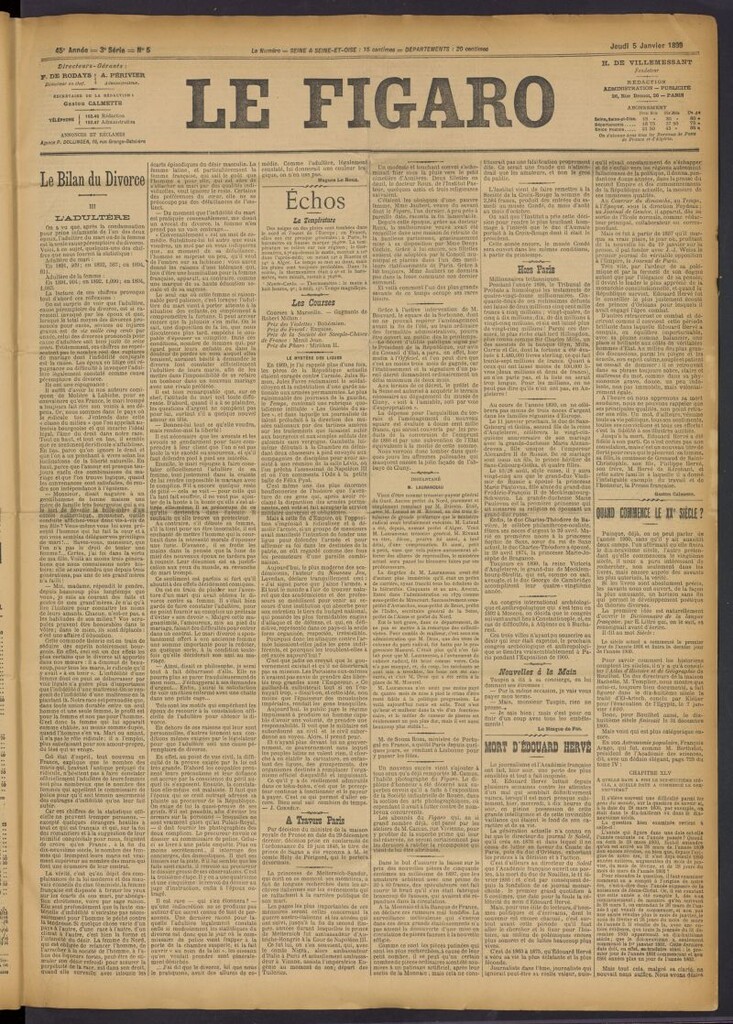 Miniatura de Le Figaro del 5 de enero de 1899, nº 5