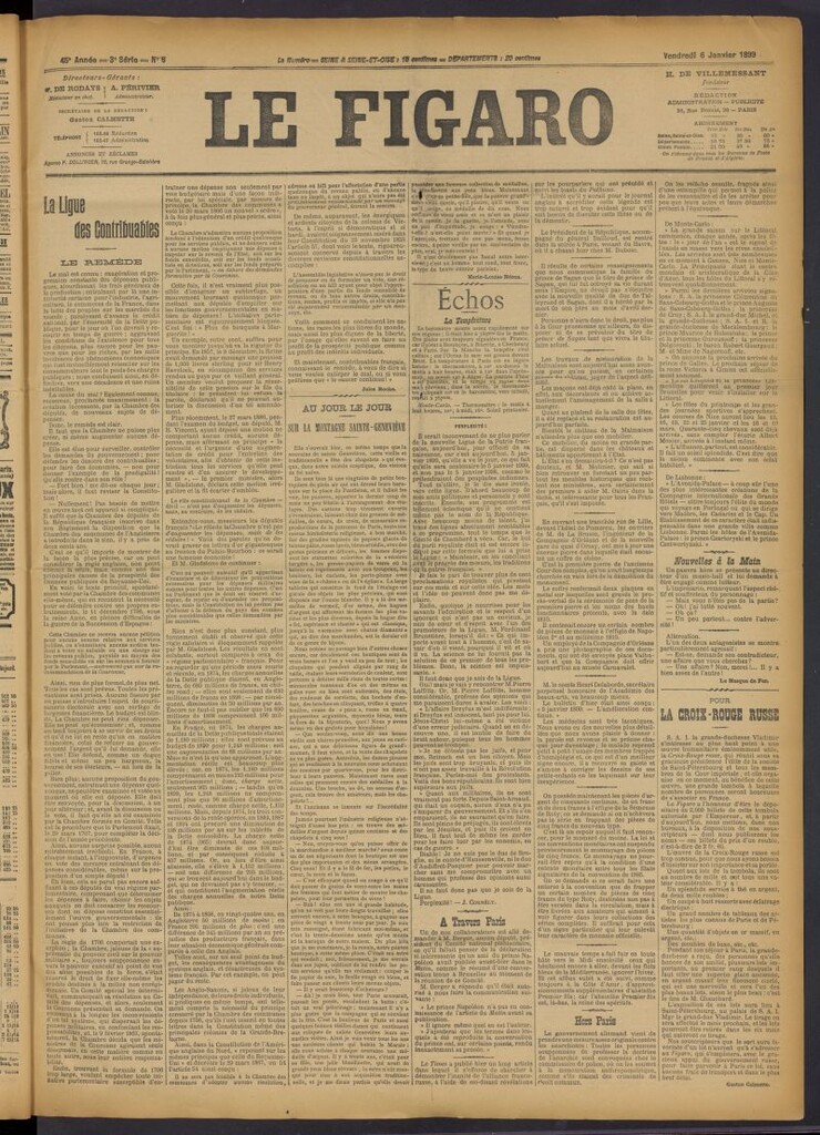 Miniatura de Le Figaro del 6 de enero de 1899, nº 6