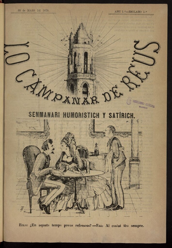 Miniatura de Lo Campanar de Reus del 22 de marzo de 1879, nº 1