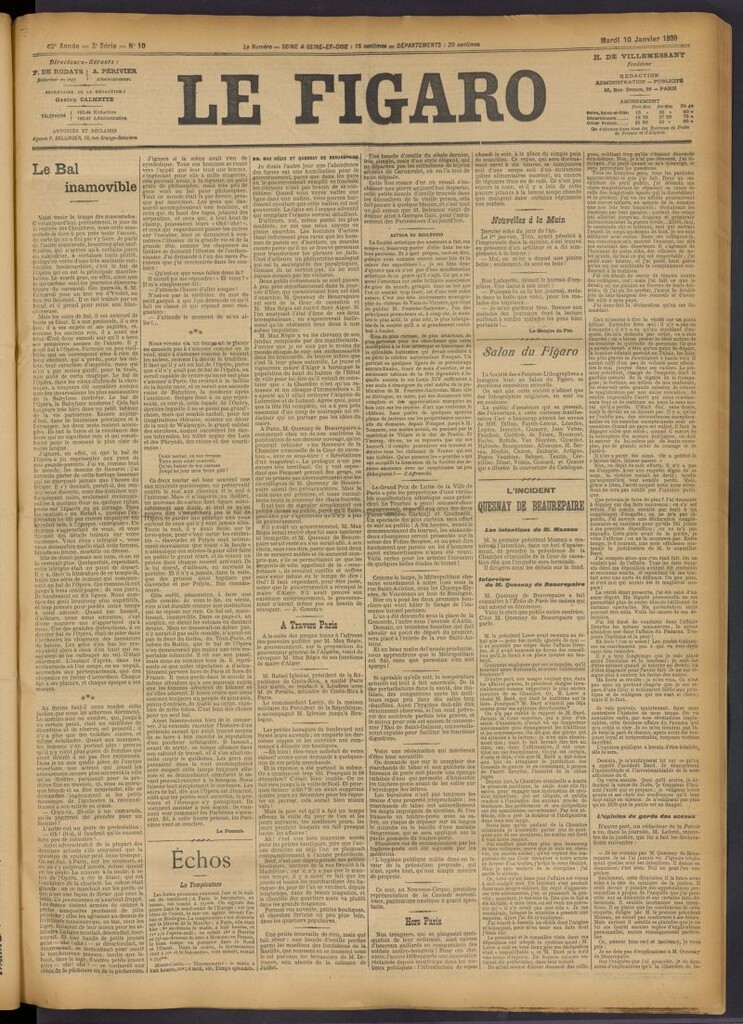 Miniatura de Le Figaro del 10 de enero de 1899, nº 10