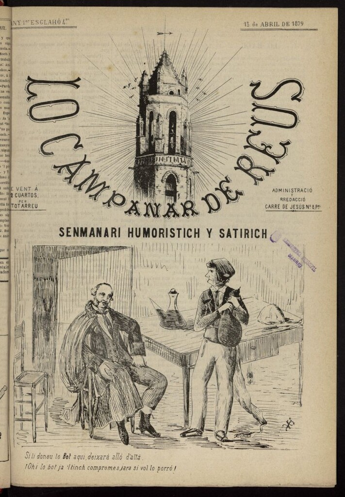 Miniatura de Lo Campanar de Reus del 13 de abril de 1879, nº 4