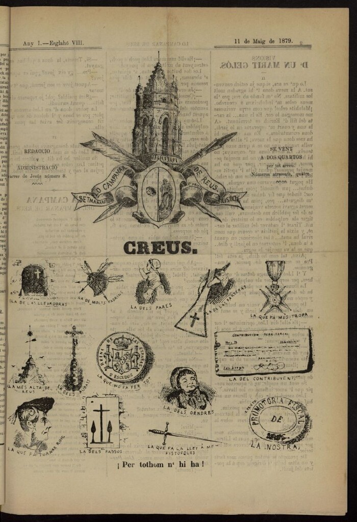 Miniatura de Lo Campanar de Reus del 11 de mayo de 1879, nº 8