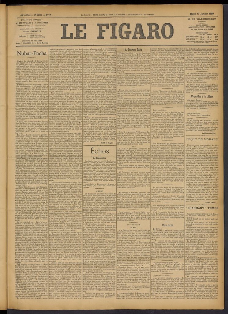 Miniatura de Le Figaro del 17 de enero de 1899, nº 17